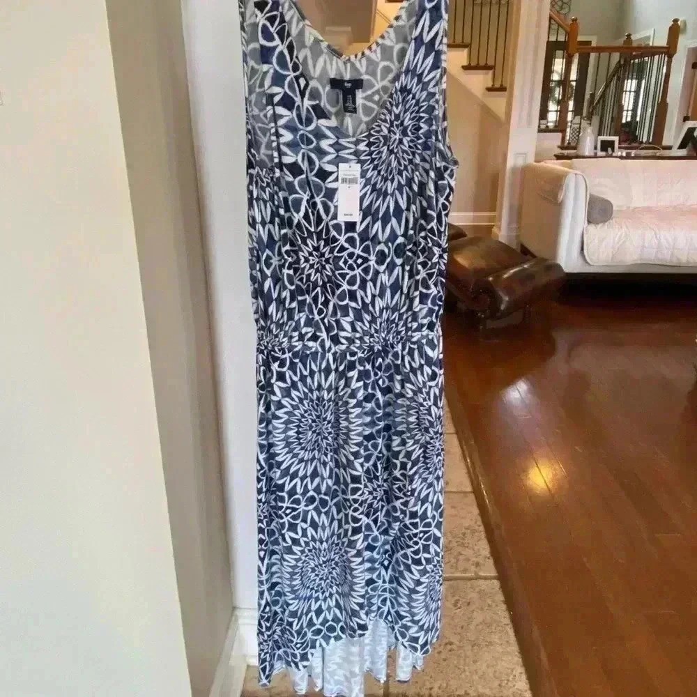GAP high-low dress- size M- elastic waist- NWT
